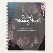 Cherry Blossom Geometric Floral Wedding Planer