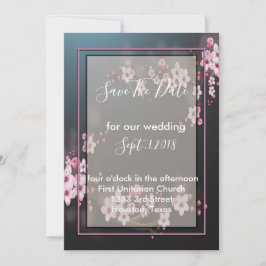 Cherry Blossom Geometrische Blume Einladung