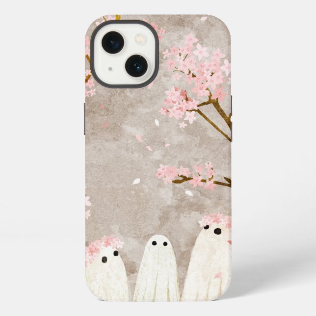 Cherry Blossom Ghosts iPhone Hülle (Rückseite)
