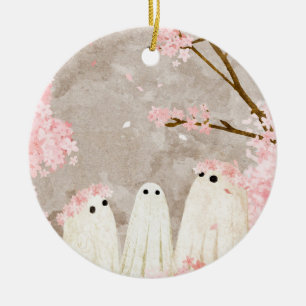 Cherry Blossom Ghosts Keramik Ornament