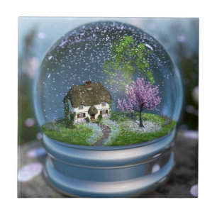 Cherry Blossom Globe Decorative Tile Fliese