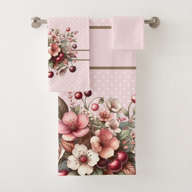 Cherry Blossom Handtuch Badhandtuch Set (Insitu)