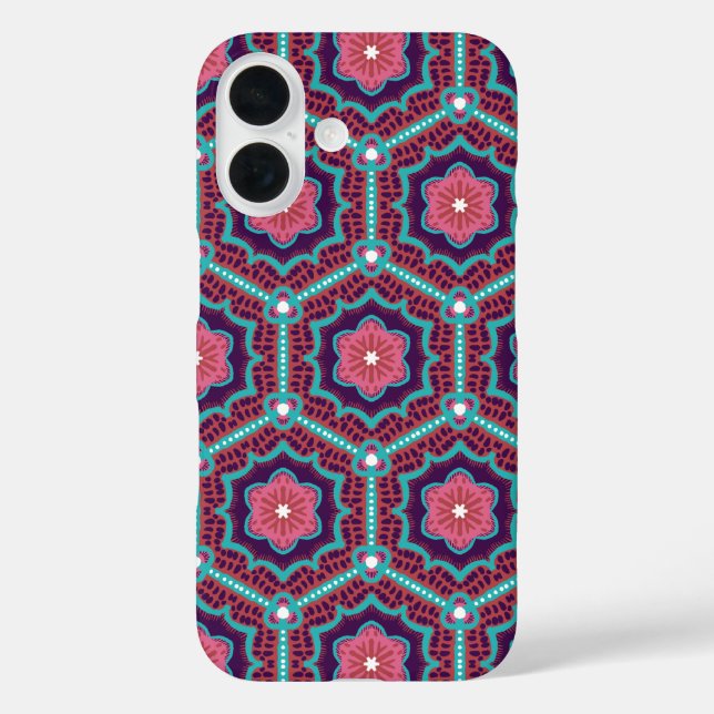 Cherry Blossom Hexagons - Rosa Blume Blumengeflech Case-Mate iPhone Hülle (Rückseite)