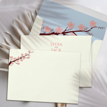 Cherry Blossom Hochzeit Einladung