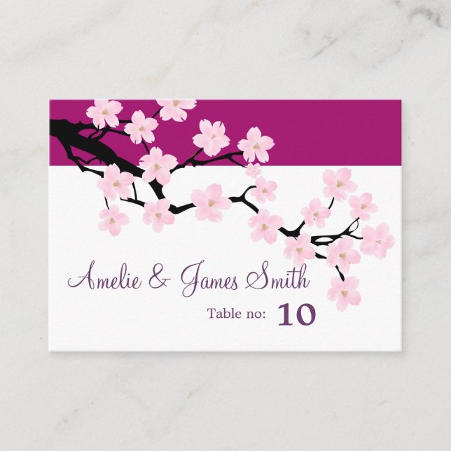 Cherry Blossom | Hochzeitsplatzkarten Platzkarte (Vorderseite)