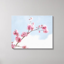 Cherry Blossom im Himmel Leinwanddruck
