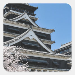 Cherry Blossom in Japan Quadratischer Aufkleber