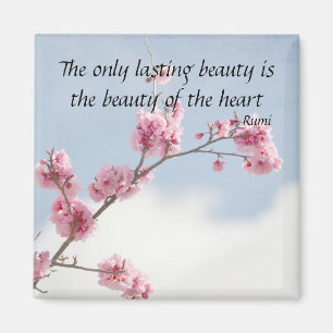 Cherry Blossom Inspirational Zitat Magnet