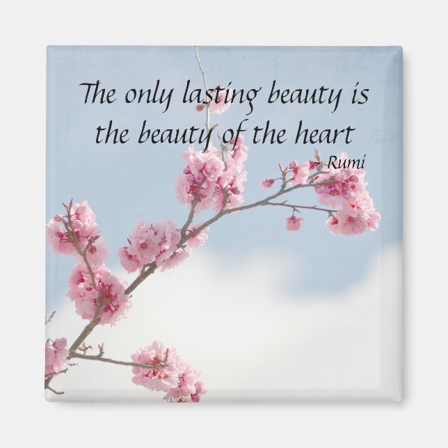 Cherry Blossom Inspirational Zitat Magnet (Vorne)