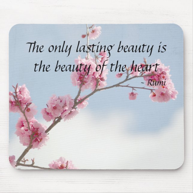 Cherry Blossom Inspirational Zitat Mousepad (Vorne)