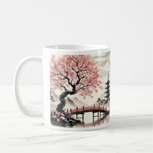 Cherry Blossom Japan Art Kaffeetasse
