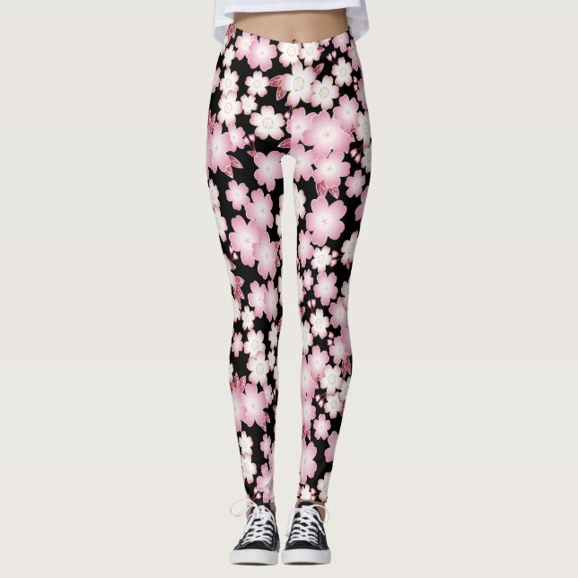 Cherry Blossom -Japanese Sakura- Leggings (Vorderseite)