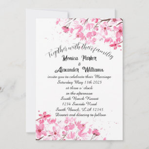 Cherry Blossom Japanisch Sakura Pink Wedding Invit Einladung