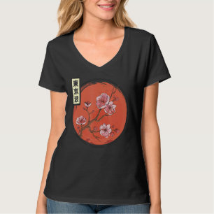 Cherry Blossom Japanische Flagge Sakura Tree Japan T-Shirt