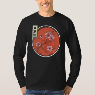 Cherry Blossom Japanische Flagge Sakura Tree Japan T-Shirt