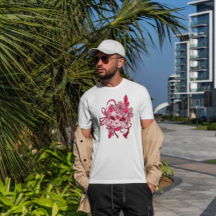 Cherry Blossom Japanische Maske T-Shirt