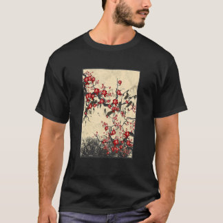 Cherry Blossom Japanischer Holzblock Print O-Hanam T-Shirt