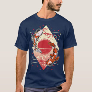 Cherry Blossom Japanischer Koi Carp Nishikigoi Fis T-Shirt