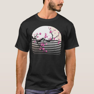Cherry Blossom Japanischer Retro Sunset Sakura Tre T-Shirt