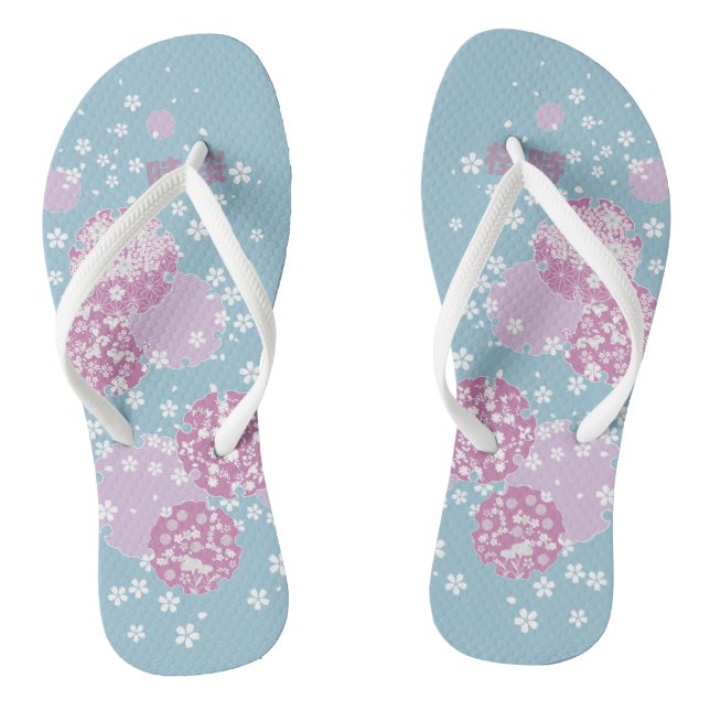 Cherry Blossom, Japanischer Sakura Flip Flops (Fußbett)