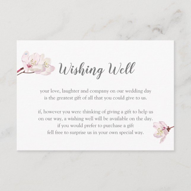 Cherry Blossom Japanischer Sakura wünscht sich gut Begleitkarte (Vorderseite)