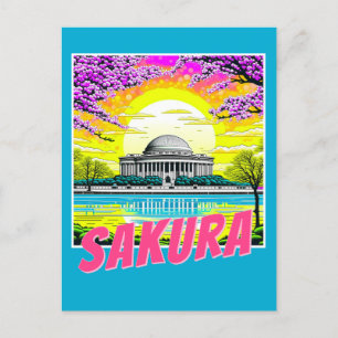 Cherry Blossom Jefferson Memorial Postkarte