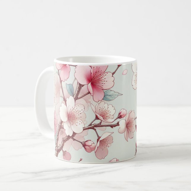 Cherry Blossom Kaffeetasse (Vorderseite Links)