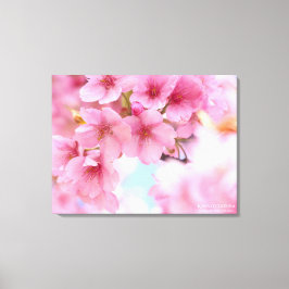 Cherry blossom"Kawazu-zakura":Premium Canvas Leinwanddruck