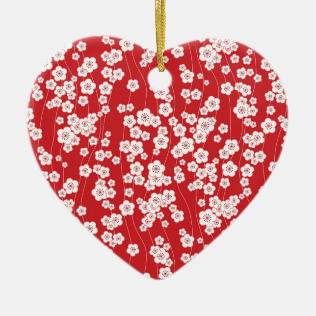 Cherry Blossom Keramik Ornament (Vorne)