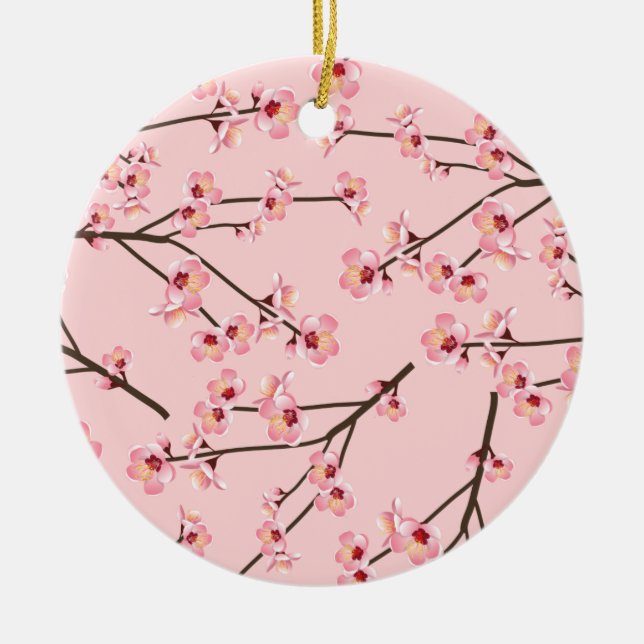 Cherry Blossom Keramik Ornament (Vorne)