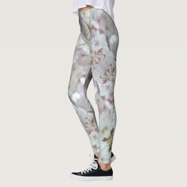 Cherry Blossom Leggings Blume Stretchy Pants (Links)