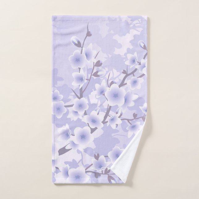 Cherry Blossom Lila Handtuch (Handtuch)