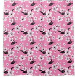 CHERRY BLOSSOM (LITE PINK) Shower Curtain Duschvorhang