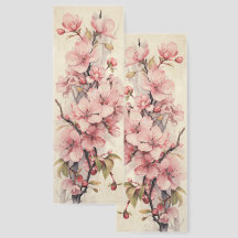 Cherry Blossom März Geburtsmonat Blume zweiseitig