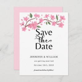 Cherry Blossom Minimalistisch Save The Date