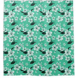 CHERRY BLOSSOM (MINT) Shower Curtain Duschvorhang