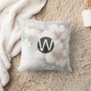 Cherry Blossom Monogram Kissen
