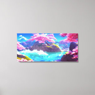 Cherry Blossom Mountain Leinwanddruck