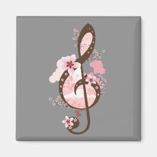 Cherry Blossom Music Magnet