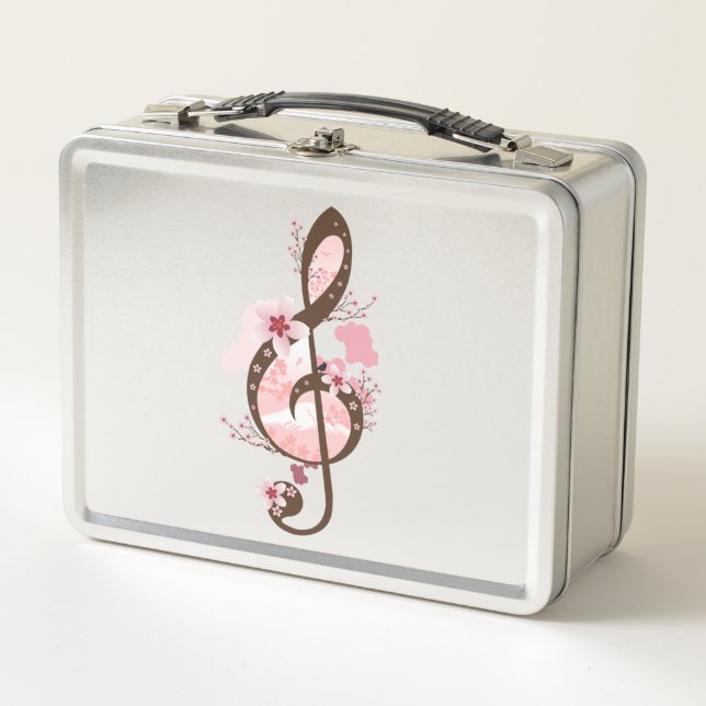 Cherry Blossom Music Metall Brotdose (Vorderseite)