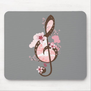 Cherry Blossom Music Mousepad