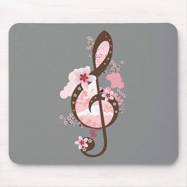 Cherry Blossom Music Mousepad (Vorne)
