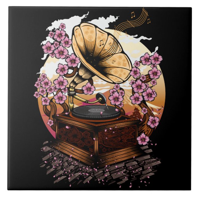 Cherry Blossom Musical Fliese (Vorderseite)