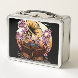 Cherry Blossom Musical Metall Brotdose