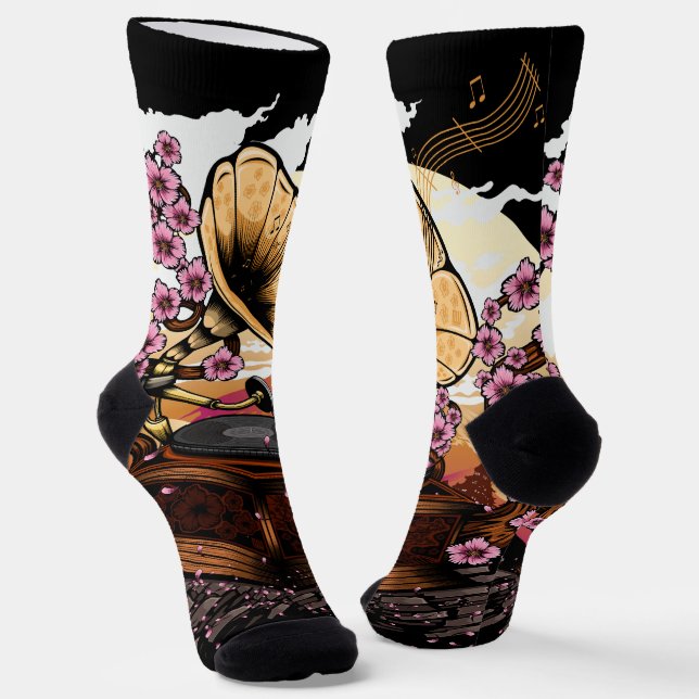 Cherry Blossom Musical Socken (Gewinkelt)