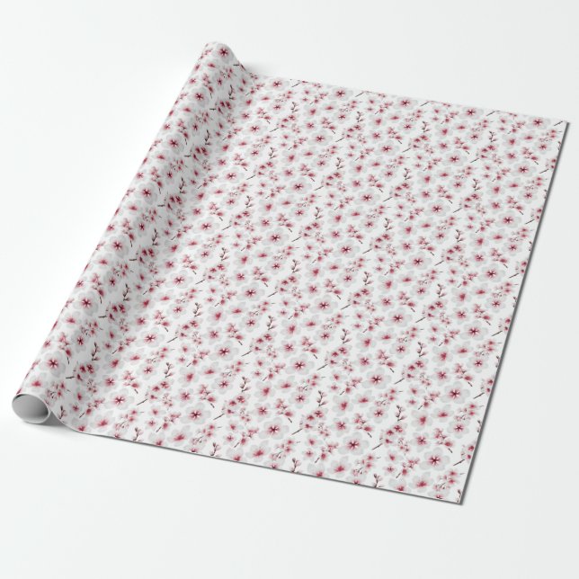 Cherry Blossom-Muster Geschenkpapier (Ungerollt)