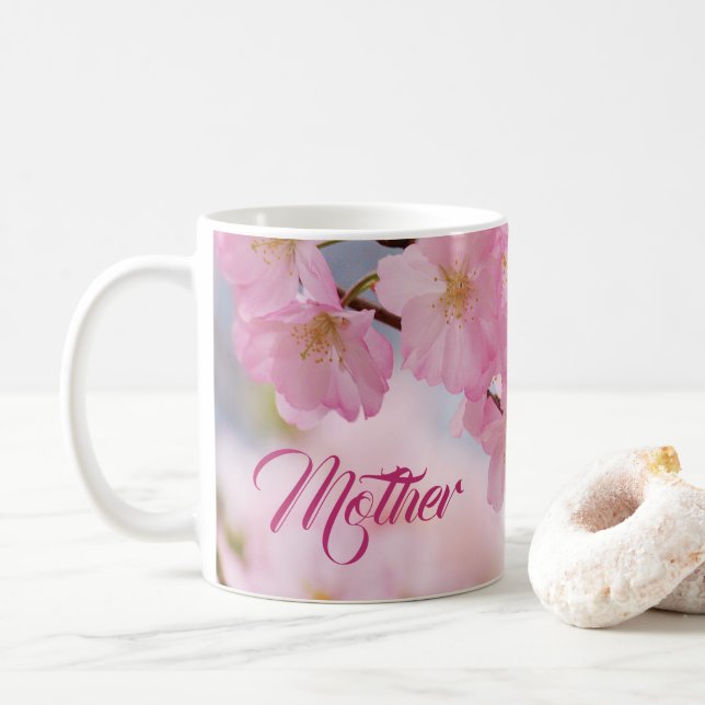 Cherry Blossom Mutter-Tag-Tasse Kaffeetasse (Mit Donut)