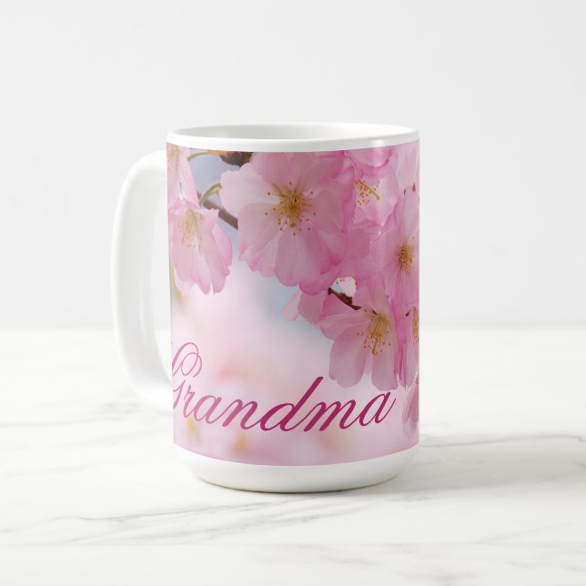 Cherry Blossom Mutter-Tag-Tasse Kaffeetasse (Vorderseite Links)