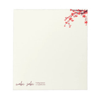 Cherry Blossom Notepad - Sakura, Wabi sabi Notepad Notizblock