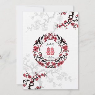 Cherry Blossom Oriental Wedding Einladung